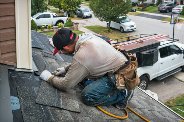 Professional Flat Roof Repair technician working in Dawson, IL